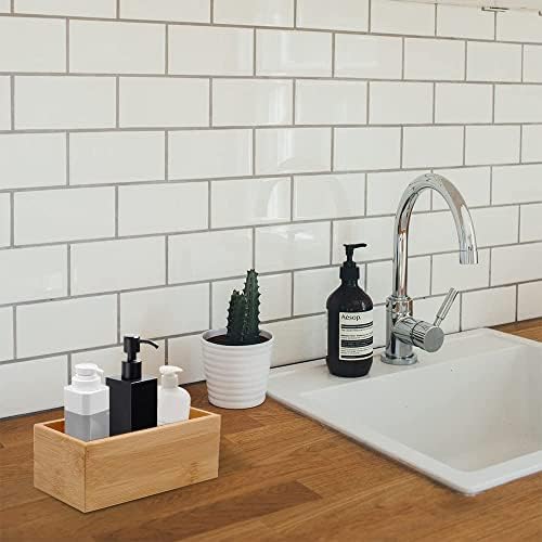 PRATIQUE Bamboo Drawer Organizer, 8.9 x 5.9 x 2.6 Inch