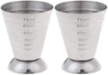 2 Pack Measure Cup,Stainless Steel Bar Cocktail Jigger Shaker