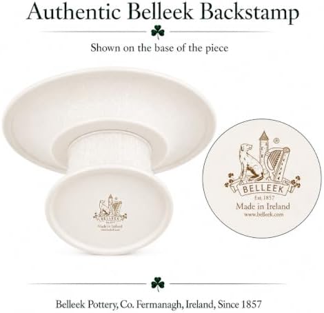 Belleek Classic Shamrock Cake Stand | 10in Parian China | Made in