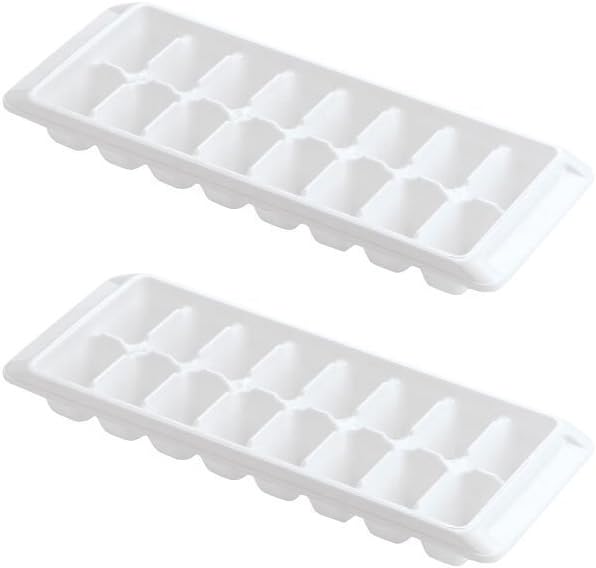 Kitch Ice Tray Easy Release White Ice Cube Trays, 16 Cube by Kitch