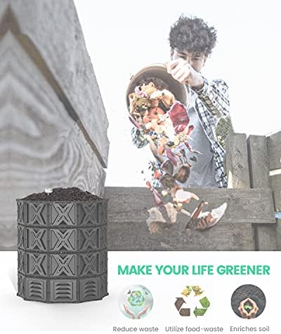 190 Gallon Outdoor Modular Compost Bin with Aeration Vents