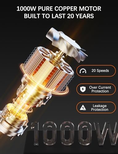 Immersion Blender Handheld GAVASTO Hand Blender,20 Speeds and Turbo