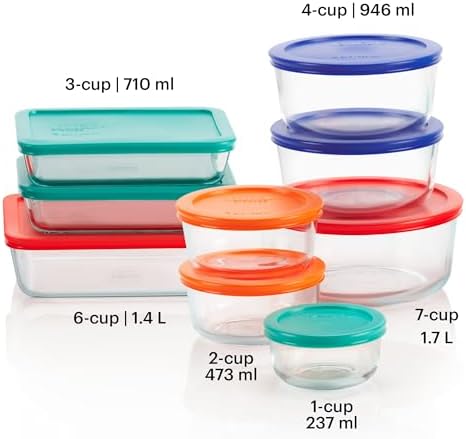 Pyrex Simply Store 9-Pack Glass Food Storage Set
