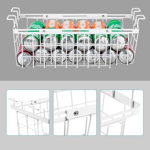 2 Pack Expandable Freezer Organizer Bins, Adjustable Wire Baskets for
