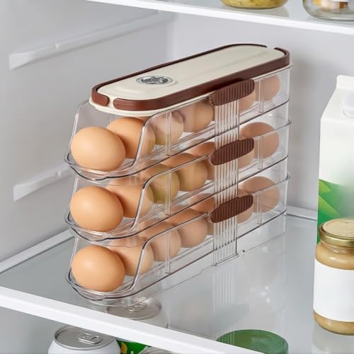 Kitchen Egg Container Organizer Holder Drawer Dispenser PP Material