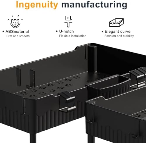 Sevenblue 2-Pack Under Sink Organizer with Hooks