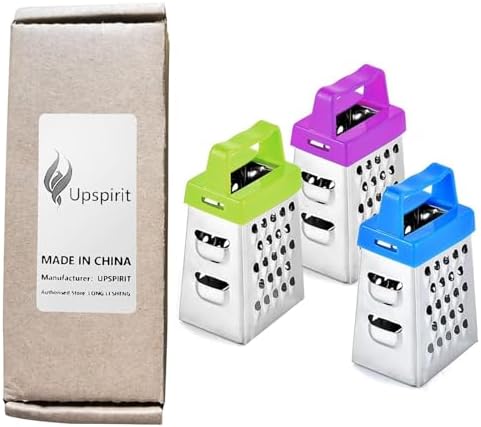 Mini Cheese Grater, 3-Piece Stainless Steel Box Grater Set