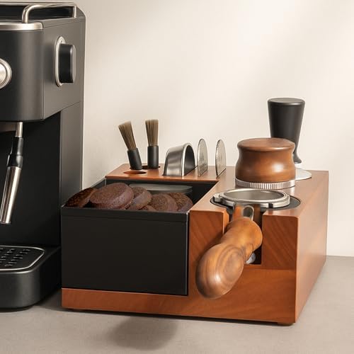 Espresso Tamping Station with Knock Box, for 51-54mm & 58mm Espresso
