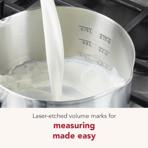 KitchenAid Stainless Steel Induction Sauce Pan with Pour Spouts, Small