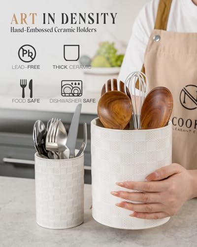 Nucookery Ceramic Utensil Holder, Set of 2