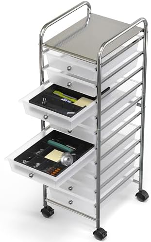 Simple Houseware Drawer Organizer Tray, 9 Adjustable Compartments