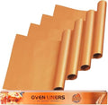 4 Pack Large Copper Oven Liners for Bottom of Oven BPA and PFOA Free