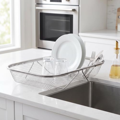 Stainless Steel over Sink Colander Basket for Washing Fruits Tableware