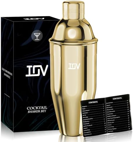 IOV Cocktail Shaker, 24 oz Martini Shaker, Drink Mixer with Built-in