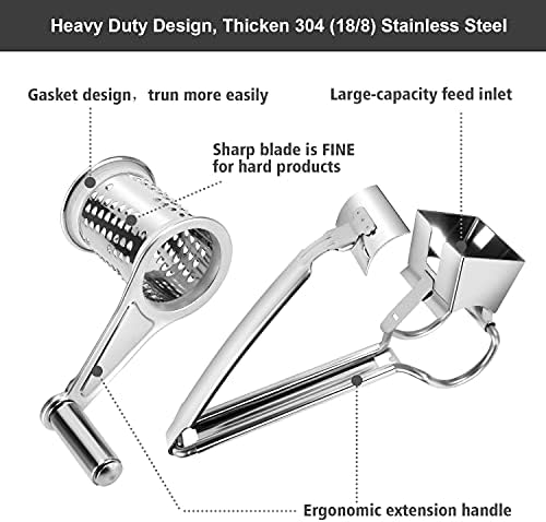 TONMA Rotary Cheese Grater Hand Crank