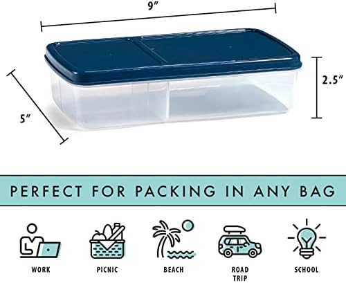 Fit & Fresh Bento Box Adult and Kids Lunch Box Container, Includes 2