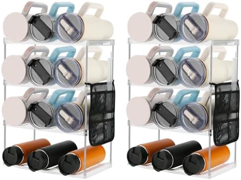 Water Bottle Organizer for Stanley 40 oz Tumbler, 4-Tier Holder, 2 SET
