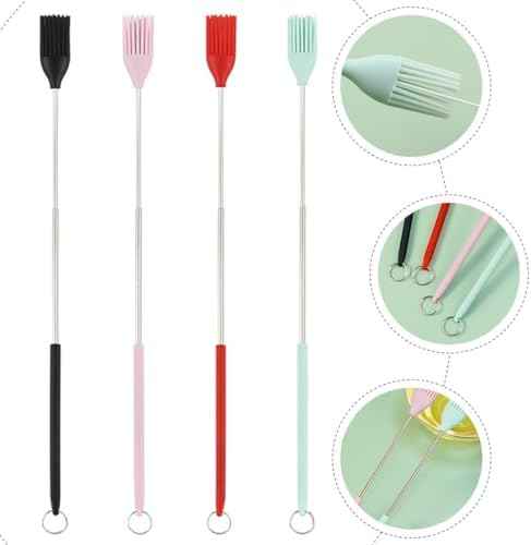 4pcs Silicone Pastry Brush Set, Barbecue Oil Basting Brush
