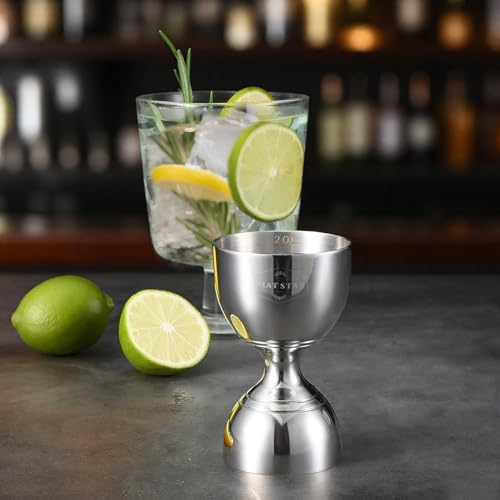 Stainless Steel Cocktail Jigger 2 Pack, Commercial Bar Tool for