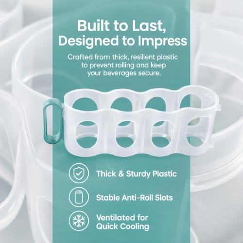 iplusmile Soda Can Organizer for Refrigerator, 3 Pack, 12 Can Holder