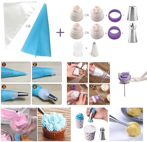 Russian Flower Piping Tips Set, 88-Piece