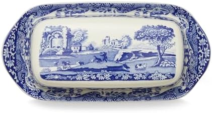 Spode Blue Italian Butter Dish, Fine Porcelain Covered Butter Holder