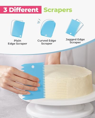 Kootek 124 Icing Piping Bags and Tips Set, Blue