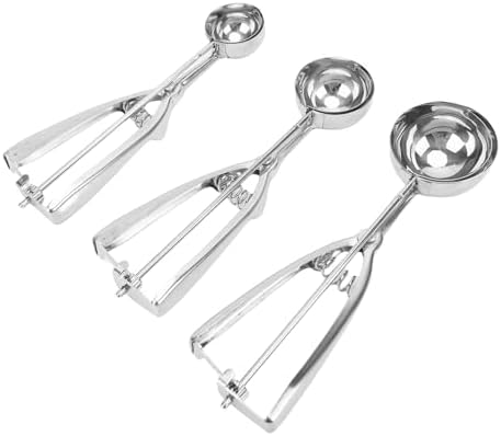 3 Pcs Cookie Scoop, 304 Stainless Steel Ice Cream Scooper with