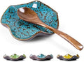 Spoon Rest for Stove Top, 5.3 Inch Ceramic Spoon Holder for Kitchen