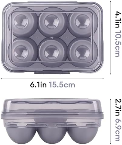 2 Pack Egg Storage Boxes for Refrigerator, Camping and Travel