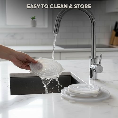 Silicone Stretch Lids, 6 Pack, Airtight Bowl Covers
