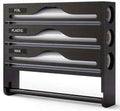 Cling Film and Foil Dispenser - Wall-Mounted Foil Cutters Organizer