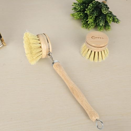 Bamboo Dish Brush with Handle