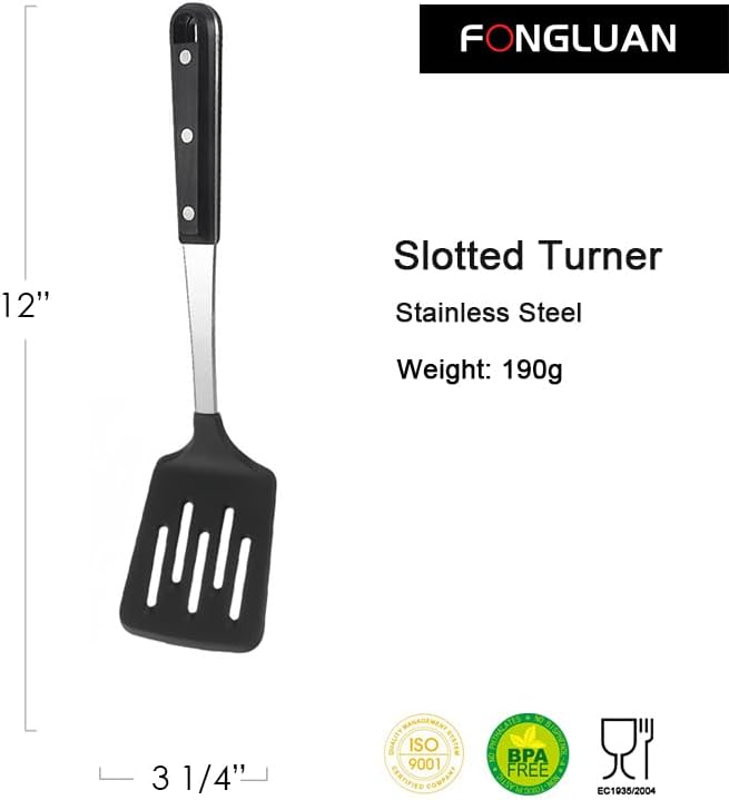 Stainless Steel Cooking Slotted Turner - Image 2