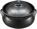 Korean Premium Stoneware Black Casserole Clay Pot with Lid,For Cooking