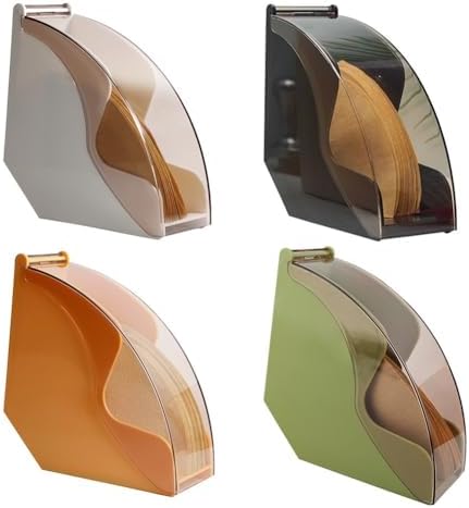 RichVibe Acrylic Coffee Filter Paper Holder Storage Box with Rotating