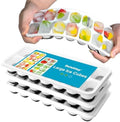 Ice Cube Trays for Freezer - 3 Pack 42 Ice Cubes, Easy to Release