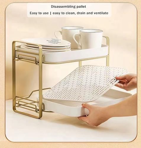 2-tier Kitchen Cup shelf,Dish and Bowl organizater, Water glass coffee