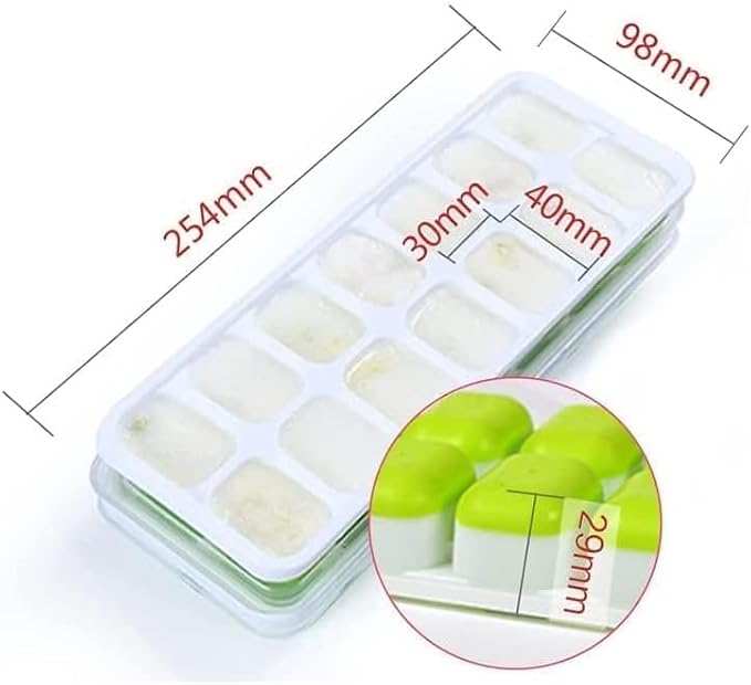 Set of 4 Stackable Silicone Ice Cube Trays - Image 5