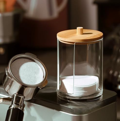 Espresso Paper Filter Holder Coffee Filter Storage Container with Lid