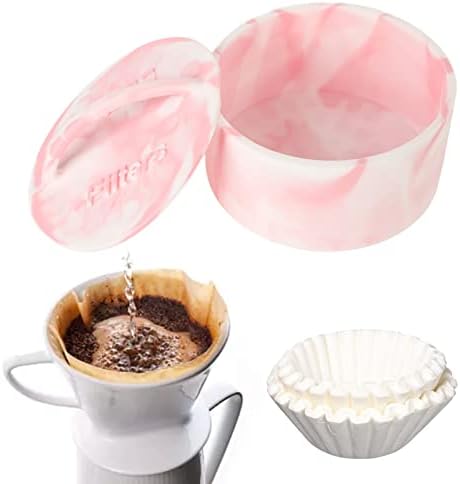 Coffee Filter Storage Holder,Lightweight Silicone Anti Dust Round
