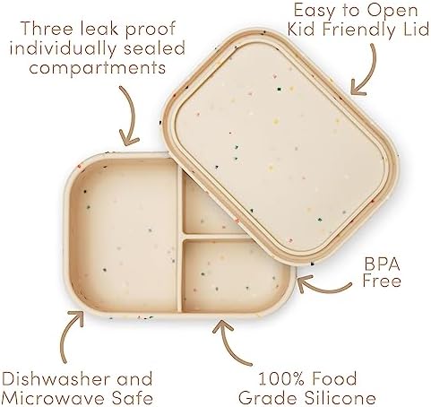 Ullabelle Kids Bento Box – 3 Compartments, Leakproof Lunch Box