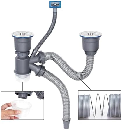 2PCS Multipurpose Kitchen Sink Strainer Set with Deepen Basket