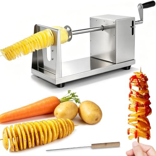 Potato Spiral Cutter, Manual Stainless Steel
