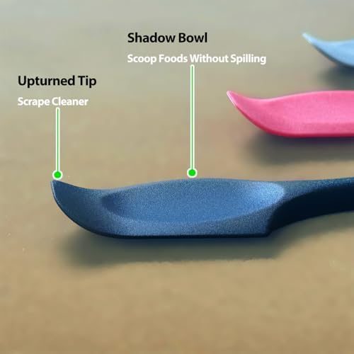 Mini Silicone Spatula, 8" Curved Small Spatula with Shallow Bowl