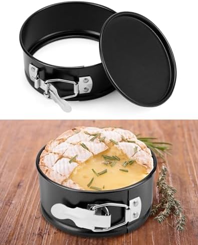 QWORK 4 Inch Springform Pan Set, Nonstick, Leakproof Mini Cheesecake