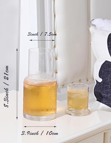 Bedside Carafe and Glass Set, Use Tumbler as Lid Night Table Water