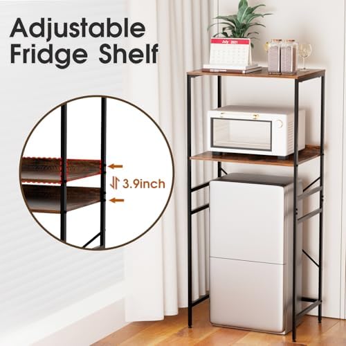 2-Tier Mini Fridge and Microwave Storage Rack