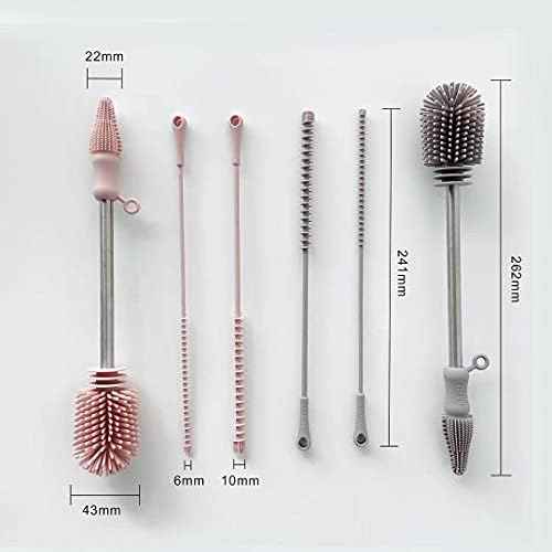 Haakaa Food-Grade Silicone Cleaning Brush Kit, 3-Piece