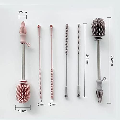 Haakaa Food-Grade Silicone Double-Ended Cleaning Brush (Brush-Grey)